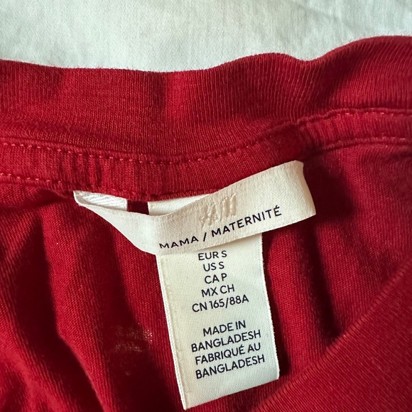 H&M Mama Before/After Cotton Pajamas, Maternity Women's Size Small, Red Hearts - Picture 7 of 8